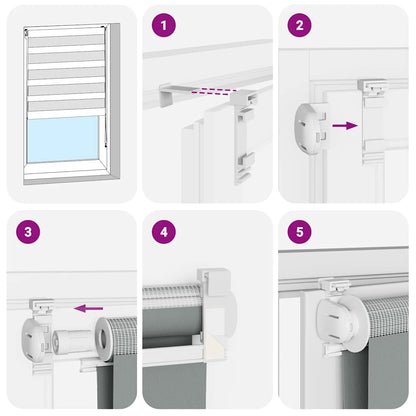 vidaXL Store zèbre gris foncé largeur du tissu 95,9 cm polyester