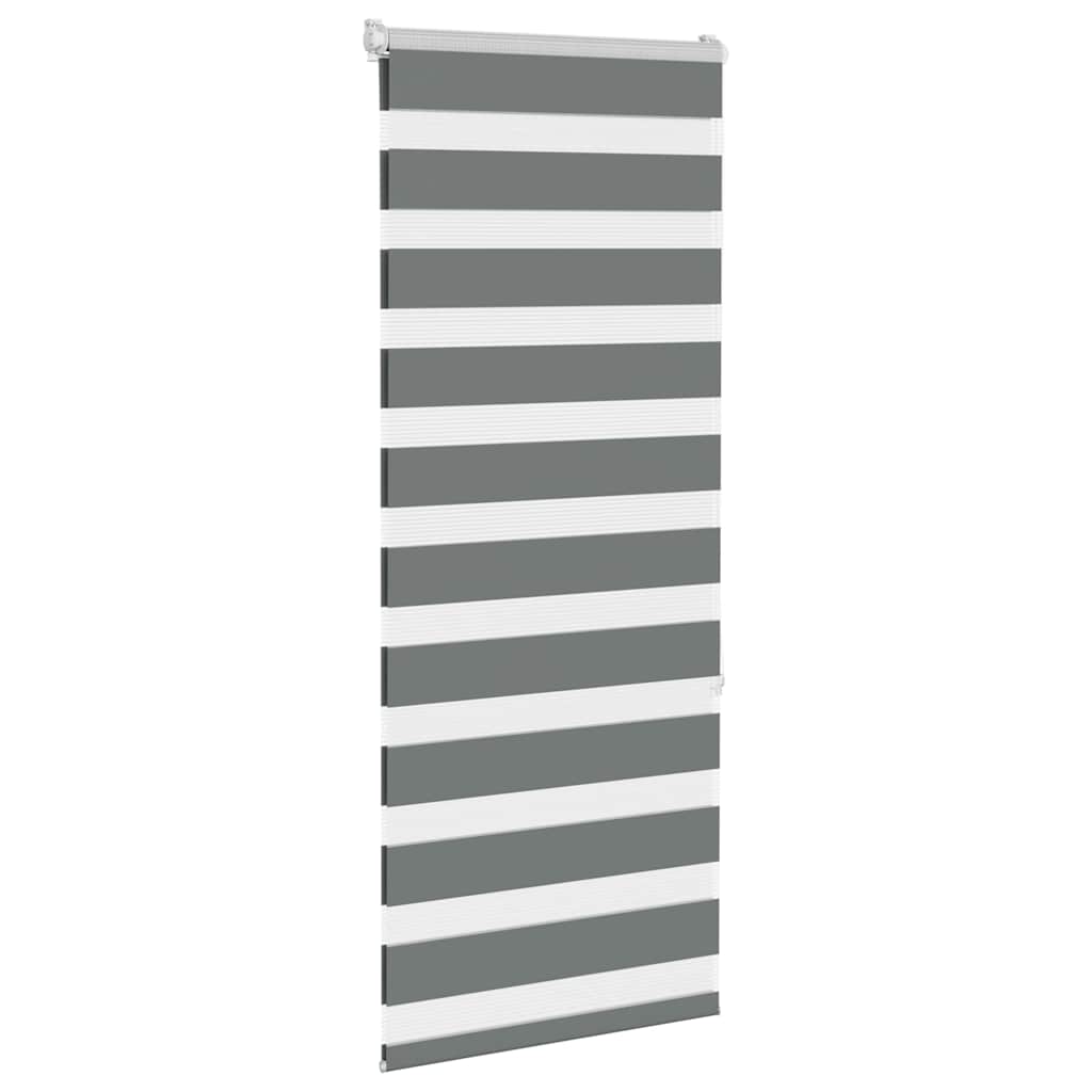 vidaXL Store zèbre gris foncé largeur du tissu 55,9 cm polyester