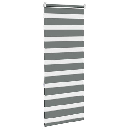 vidaXL Store zèbre gris foncé largeur du tissu 55,9 cm polyester