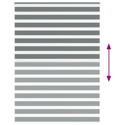 vidaXL Store zèbre gris foncé largeur du tissu 150,9 cm polyester
