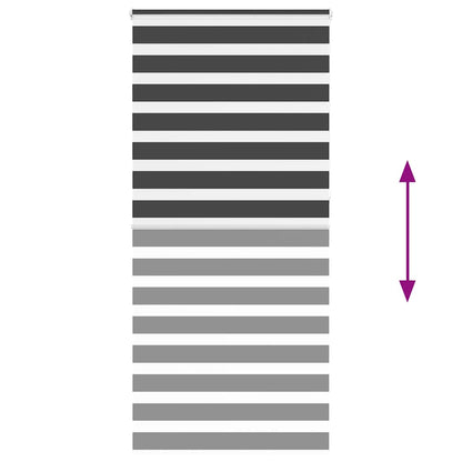 vidaXL Store zèbre noir 95x230 cm largeur du tissu 90,9 cm polyester