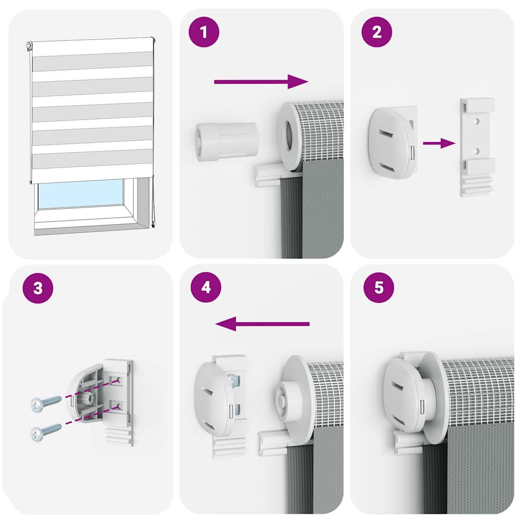 vidaXL Store zèbre gris clair largeur du tissu 150,9 cm polyester