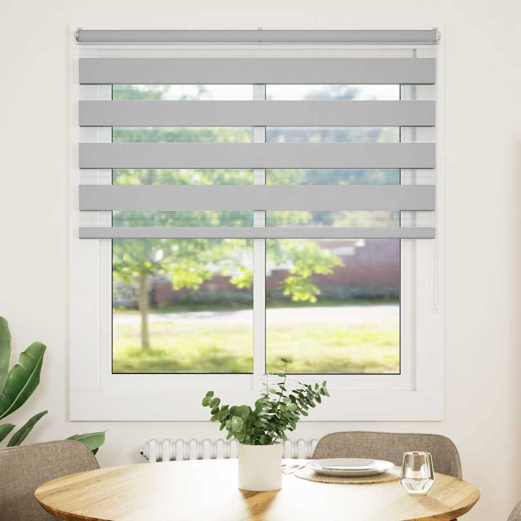 vidaXL Store zèbre gris clair largeur du tissu 130,9 cm polyester