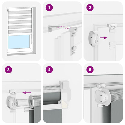 vidaXL Store zèbre gris clair largeur du tissu 130,9 cm polyester