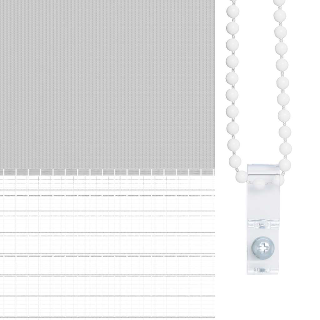 vidaXL Store zèbre gris clair largeur du tissu 130,9 cm polyester