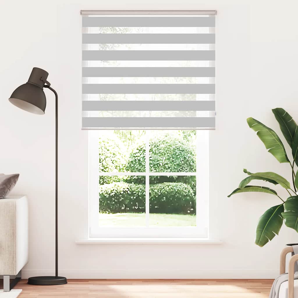 vidaXL Store zèbre gris clair largeur du tissu 125,9 cm polyester