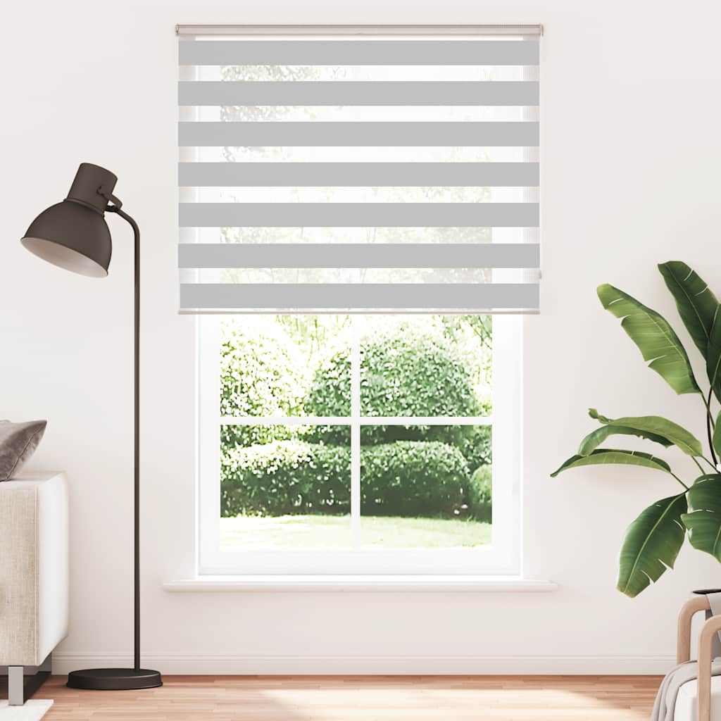 vidaXL Store zèbre gris clair largeur du tissu 135,9 cm polyester