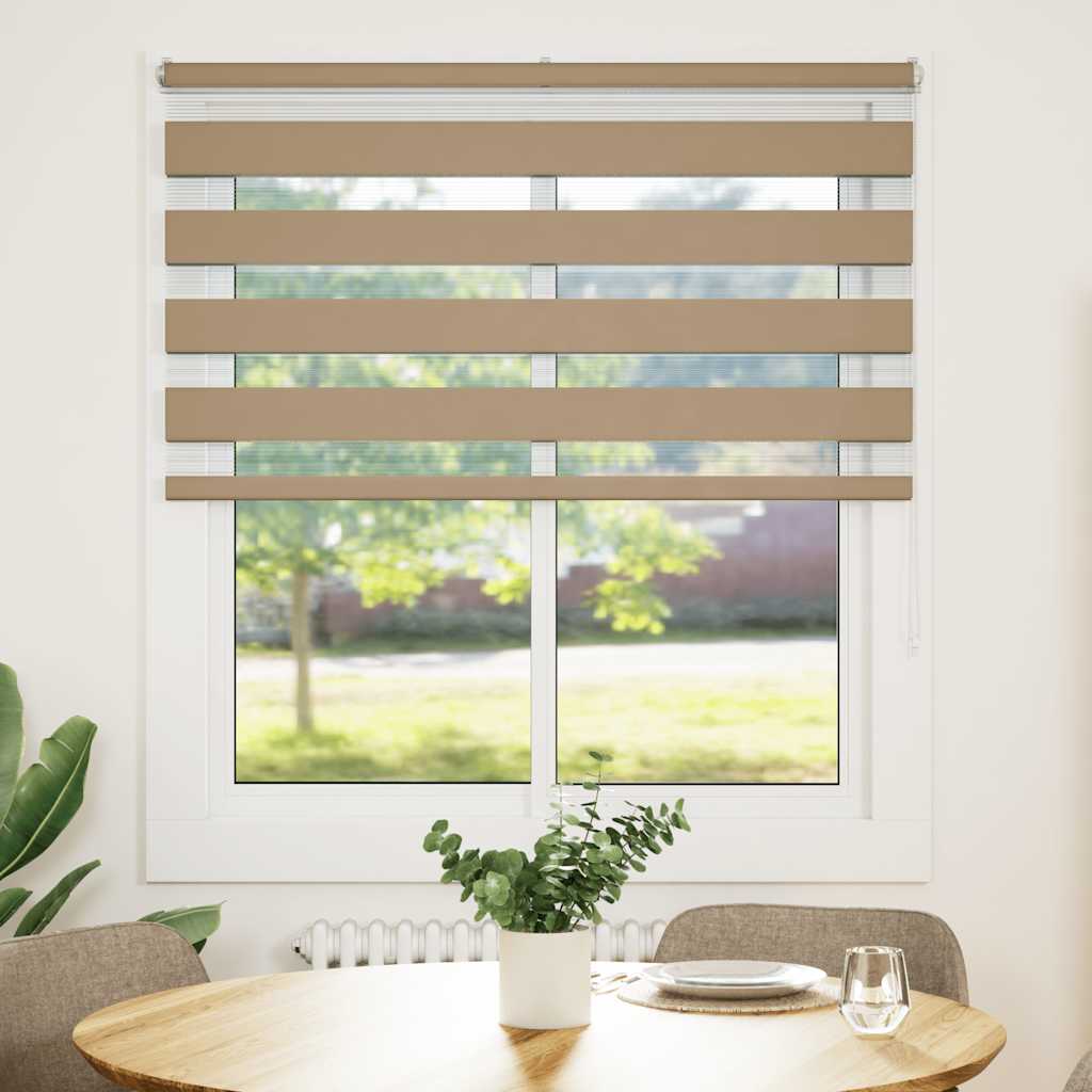 vidaXL Store zèbre marron sable largeur du tissu 115,9 cm polyester