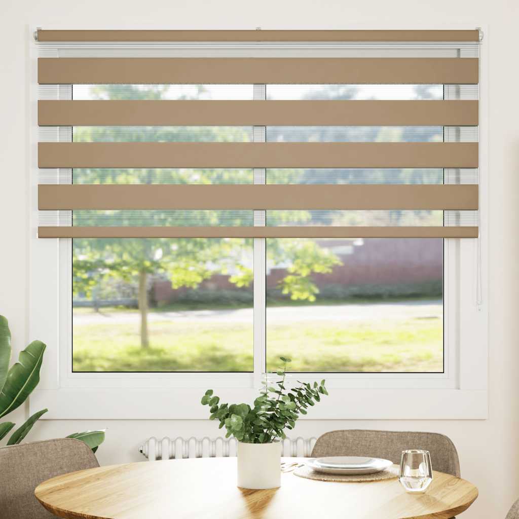 vidaXL Store zèbre marron sable largeur du tissu 160,9 cm polyester