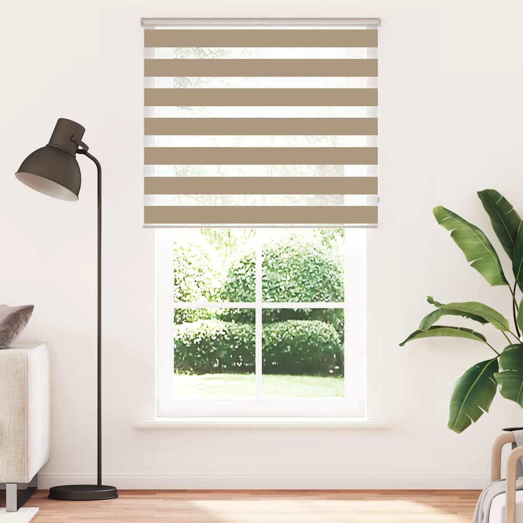 vidaXL Store zèbre marron sable largeur du tissu 130,9 cm polyester
