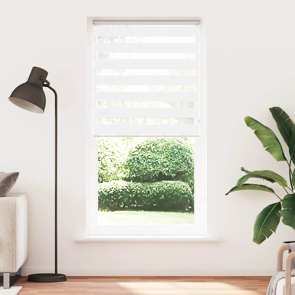 vidaXL Store zèbre blanc 95x200 cm largeur du tissu 90,9 cm polyester