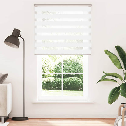 vidaXL Store zèbre blanc 135x200 cm largeur du tissu 130,9cm polyester