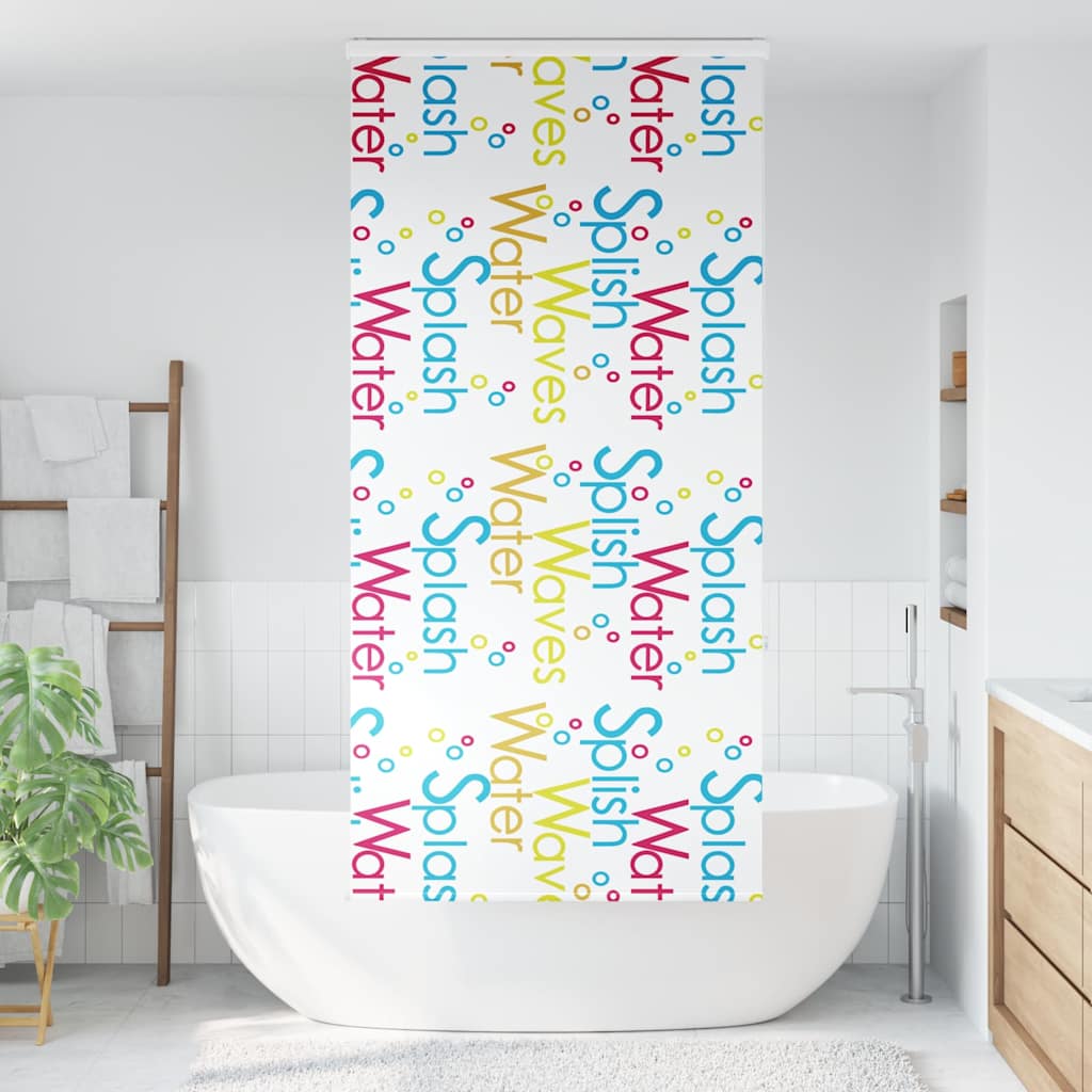 vidaXL Store enrouleur de douche avec cassette largeur du tissu 96 cm