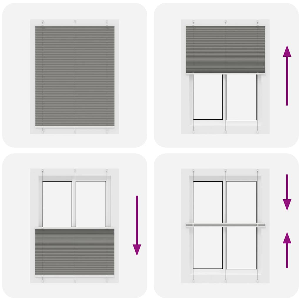 vidaXL Store plissé anthracite 105x100 cm largeur du tissu 104,4 cm