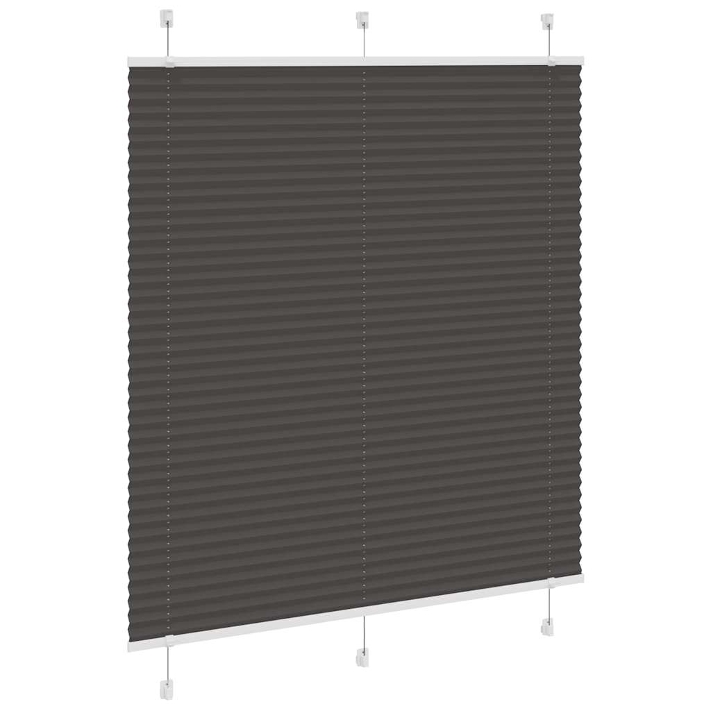 vidaXL Store plissé noir 120x150 cm largeur du tissu 119,4cm polyester