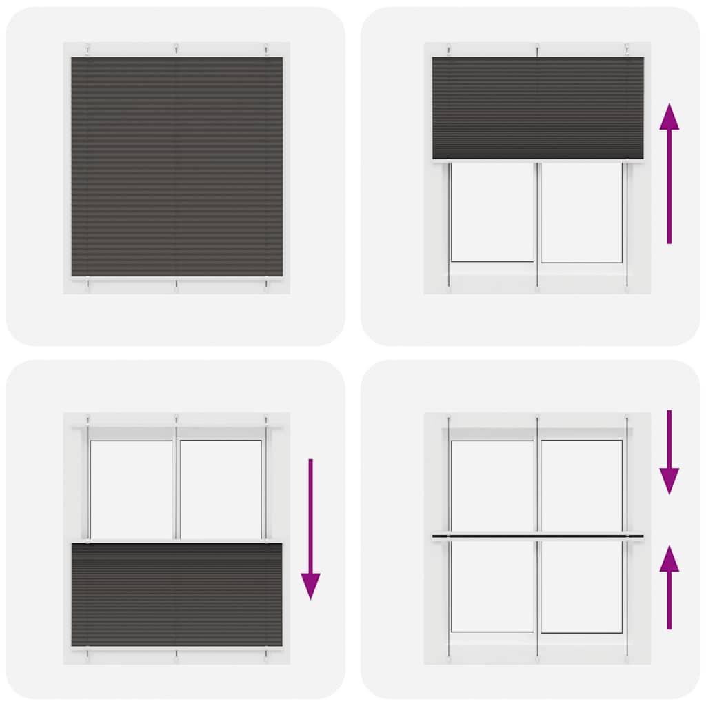 vidaXL Store plissé noir 120x150 cm largeur du tissu 119,4cm polyester