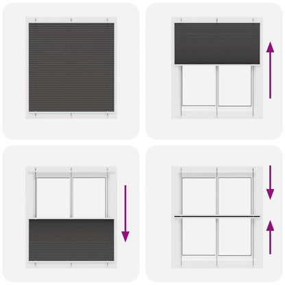 vidaXL Store plissé noir 120x150 cm largeur du tissu 119,4cm polyester