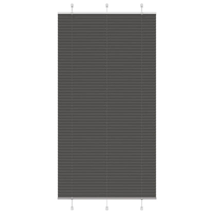 vidaXL Store plissé noir 105x200 cm largeur du tissu 104,4cm polyester