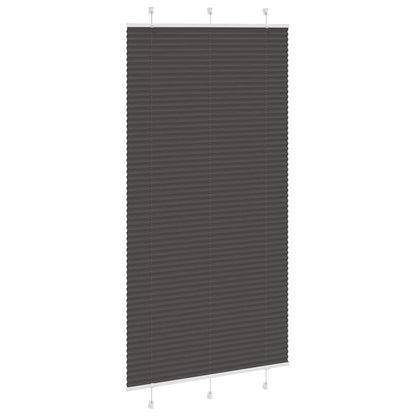 vidaXL Store plissé noir 105x200 cm largeur du tissu 104,4cm polyester
