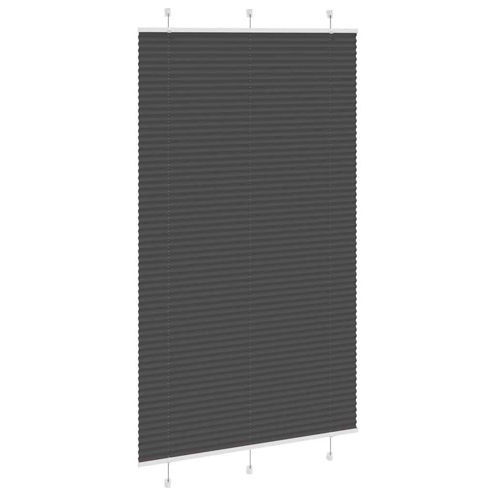 vidaXL Store plissé noir 120x200 cm largeur du tissu 119,4cm polyester
