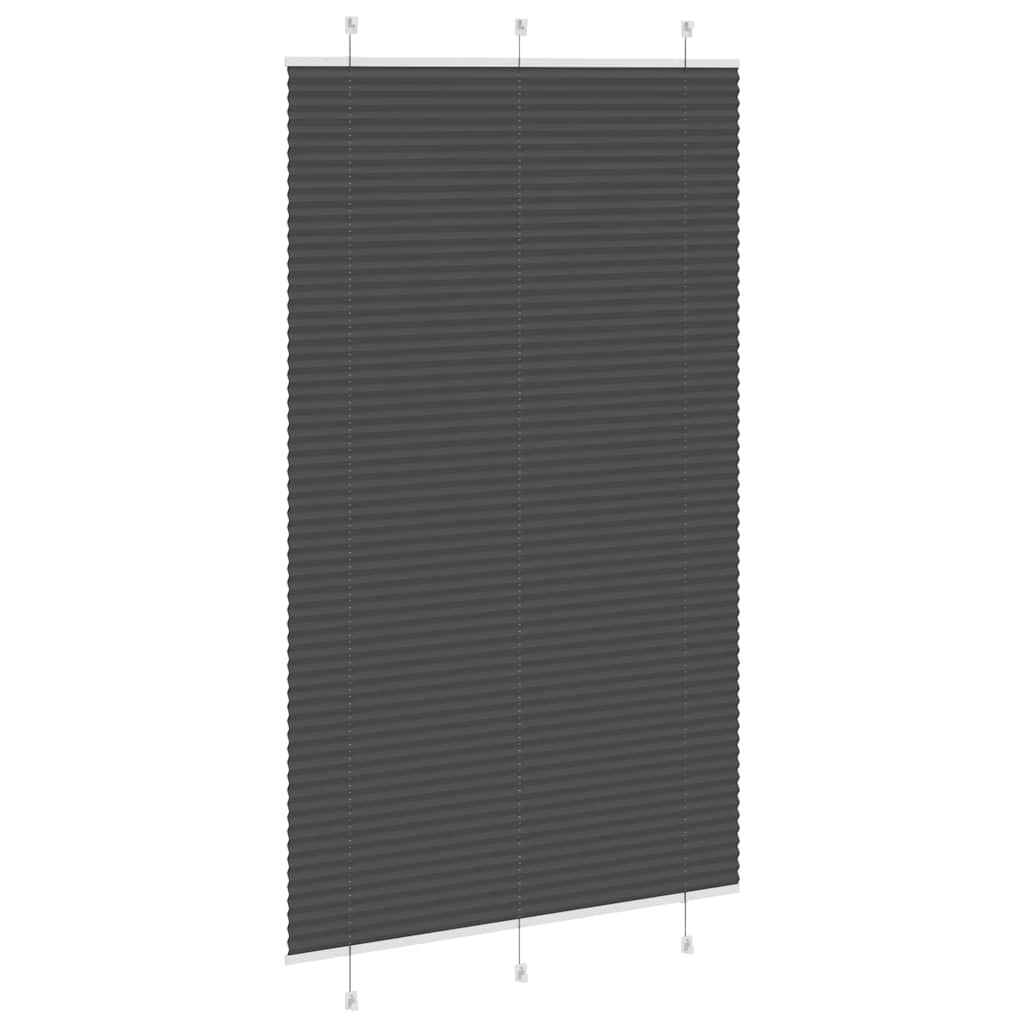 vidaXL Store plissé noir 120x200 cm largeur du tissu 119,4cm polyester