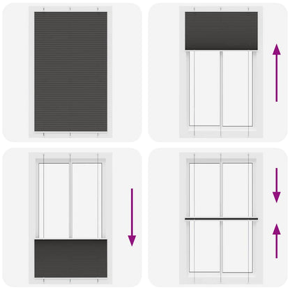 vidaXL Store plissé noir 120x200 cm largeur du tissu 119,4cm polyester