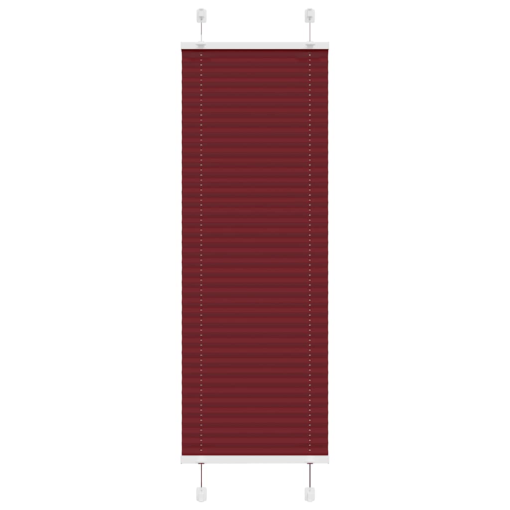 vidaXL Store plissé rouge bordeaux 45x100 cm largeur du tissu 44,4 cm