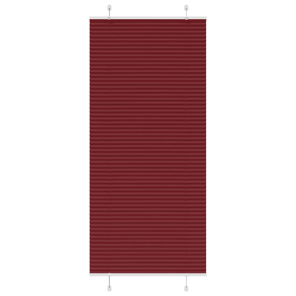 vidaXL Store plissé rouge bordeaux 95x200 cm largeur du tissu 94,4 cm
