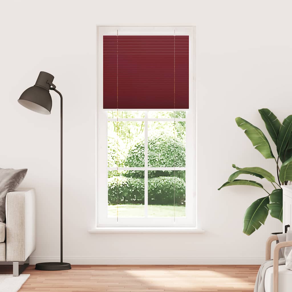 vidaXL Store plissé rouge bordeaux 95x200 cm largeur du tissu 94,4 cm