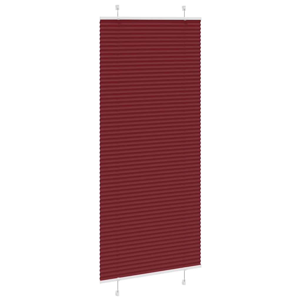 vidaXL Store plissé rouge bordeaux 95x200 cm largeur du tissu 94,4 cm