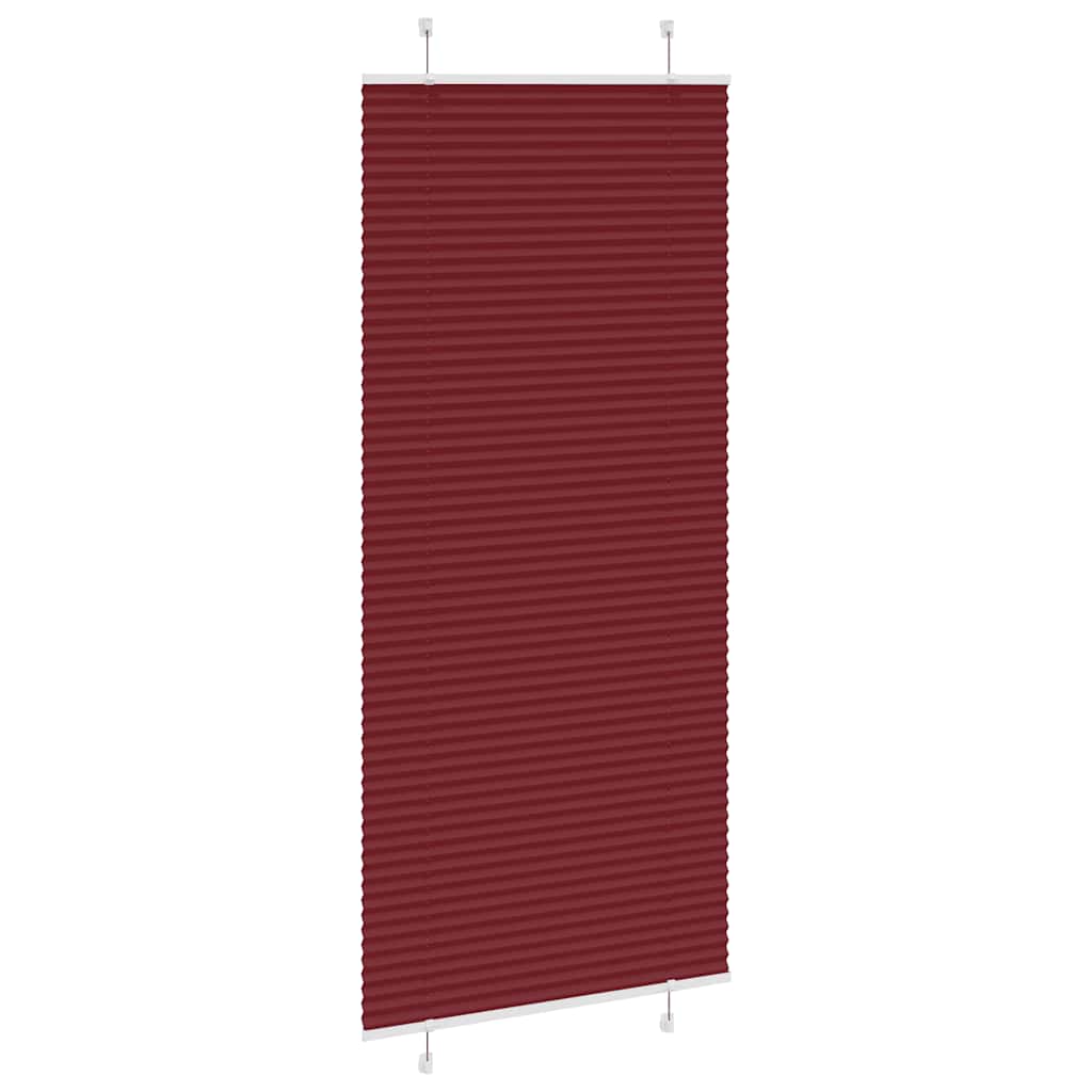 vidaXL Store plissé rouge bordeaux 95x200 cm largeur du tissu 94,4 cm