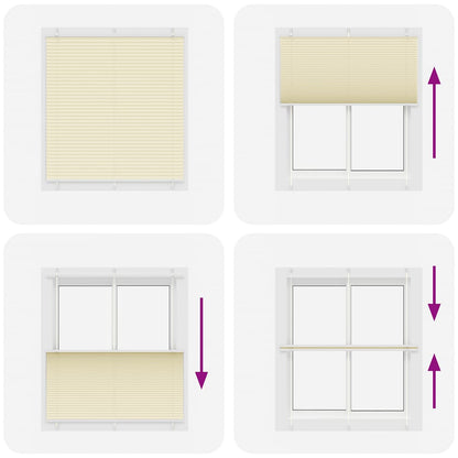 vidaXL Store plissé crème 120x100cm largeur du tissu 119,4cm polyester