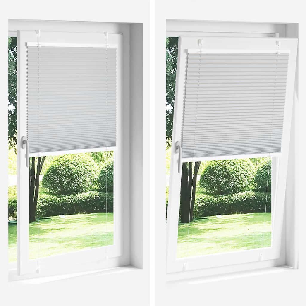 vidaXL Store plissé gris clair 80x100 cm largeur du tissu 79,4 cm
