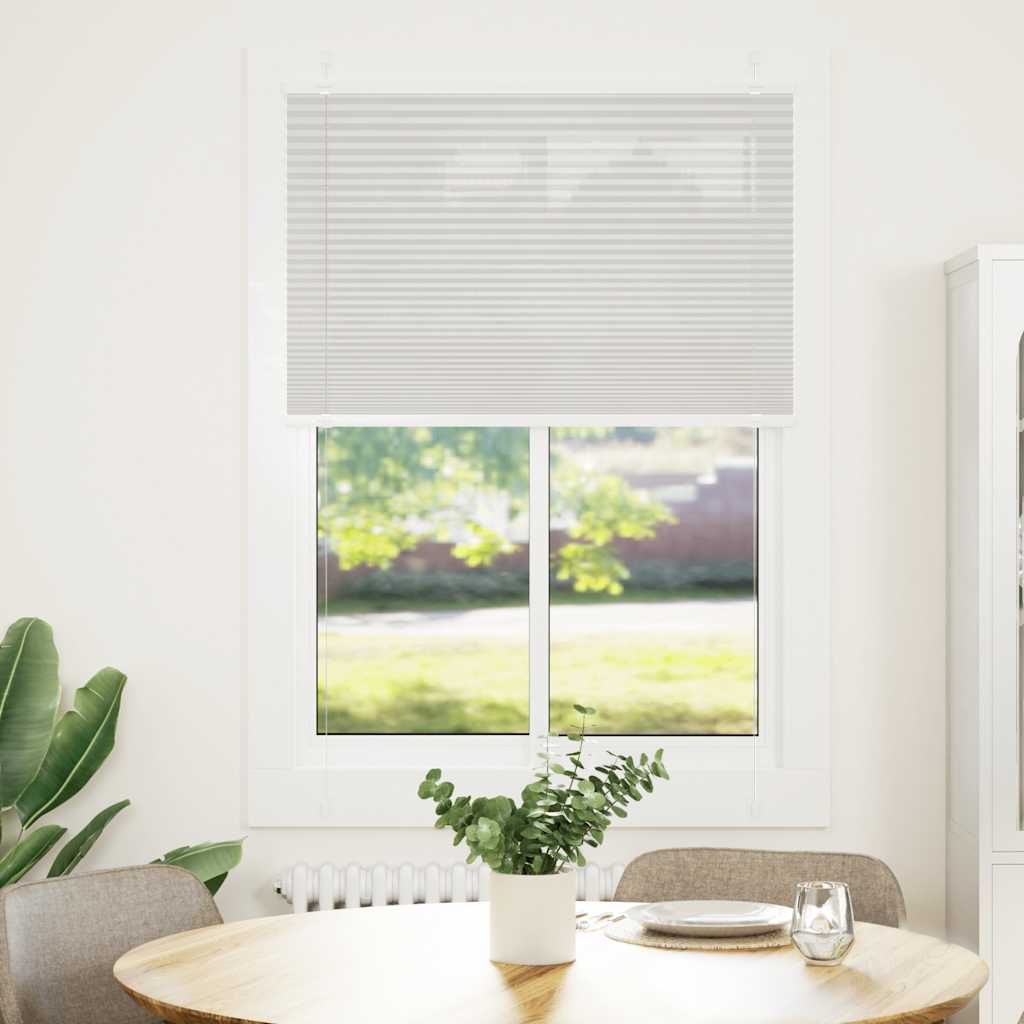 vidaXL Store plissé gris clair 100x100 cm largeur du tissu 99,4cm