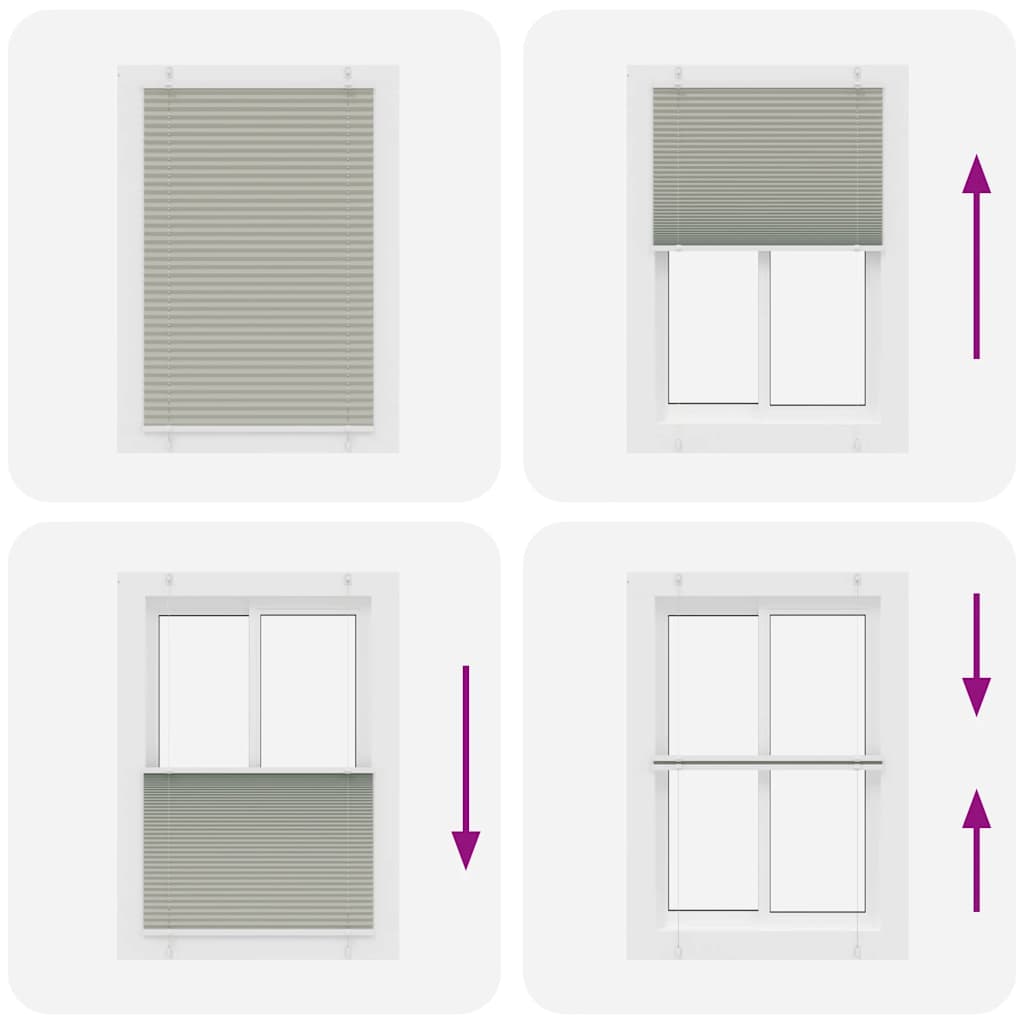 vidaXL Store plissé gris clair 100x100 cm largeur du tissu 99,4cm