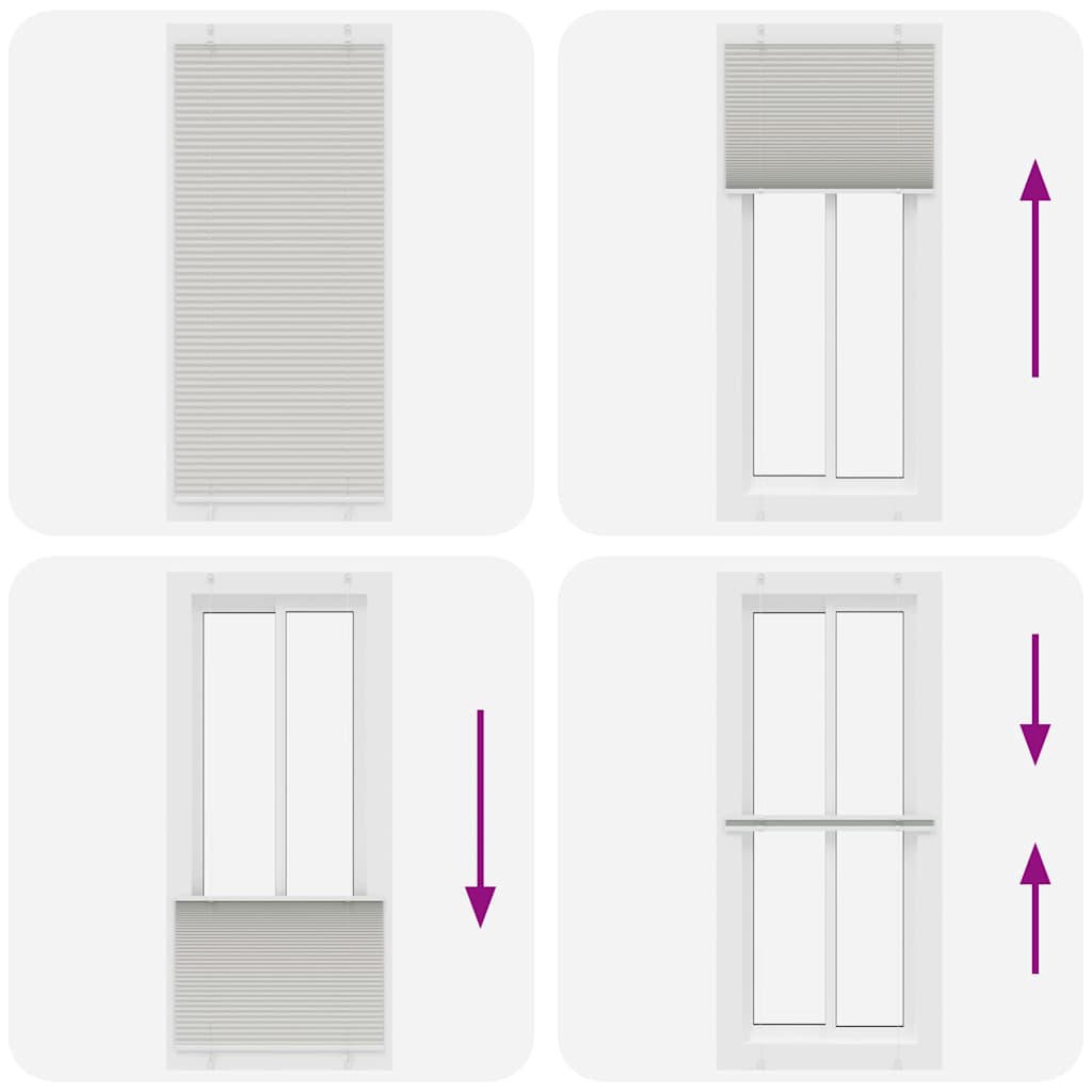 vidaXL Store plissé gris clair 95x200 cm largeur du tissu 94,4 cm