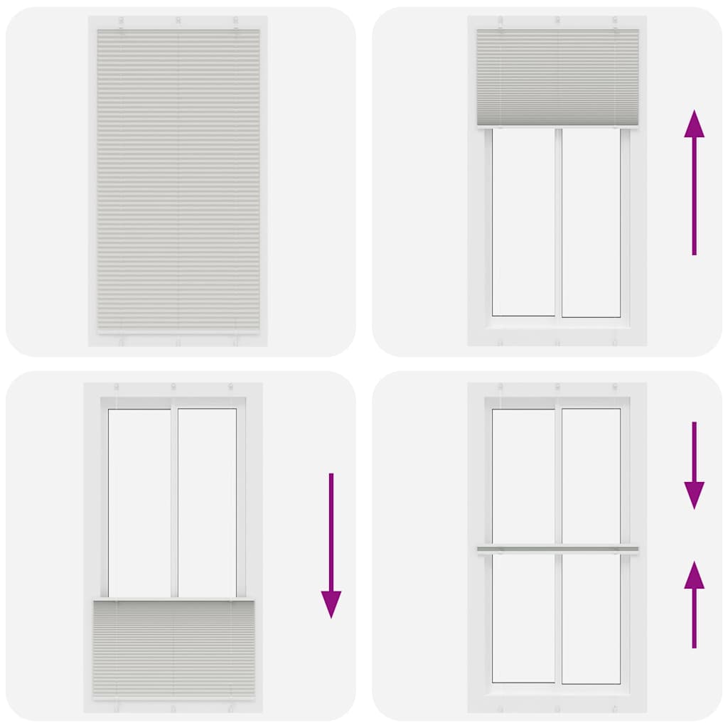 vidaXL Store plissé gris clair 105x200cm largeur du tissu 104,4cm