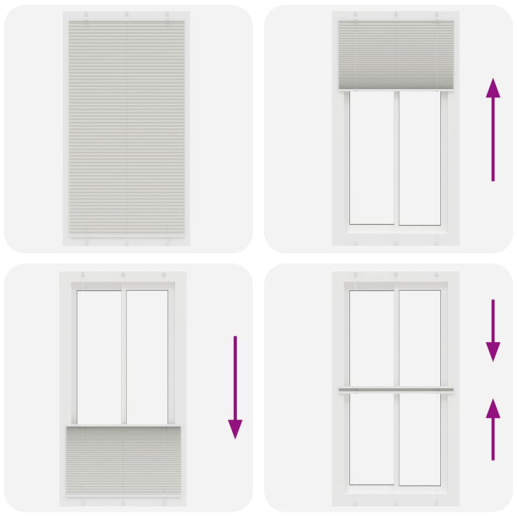 vidaXL Store plissé gris clair 110x200cm largeur du tissu 109,4cm