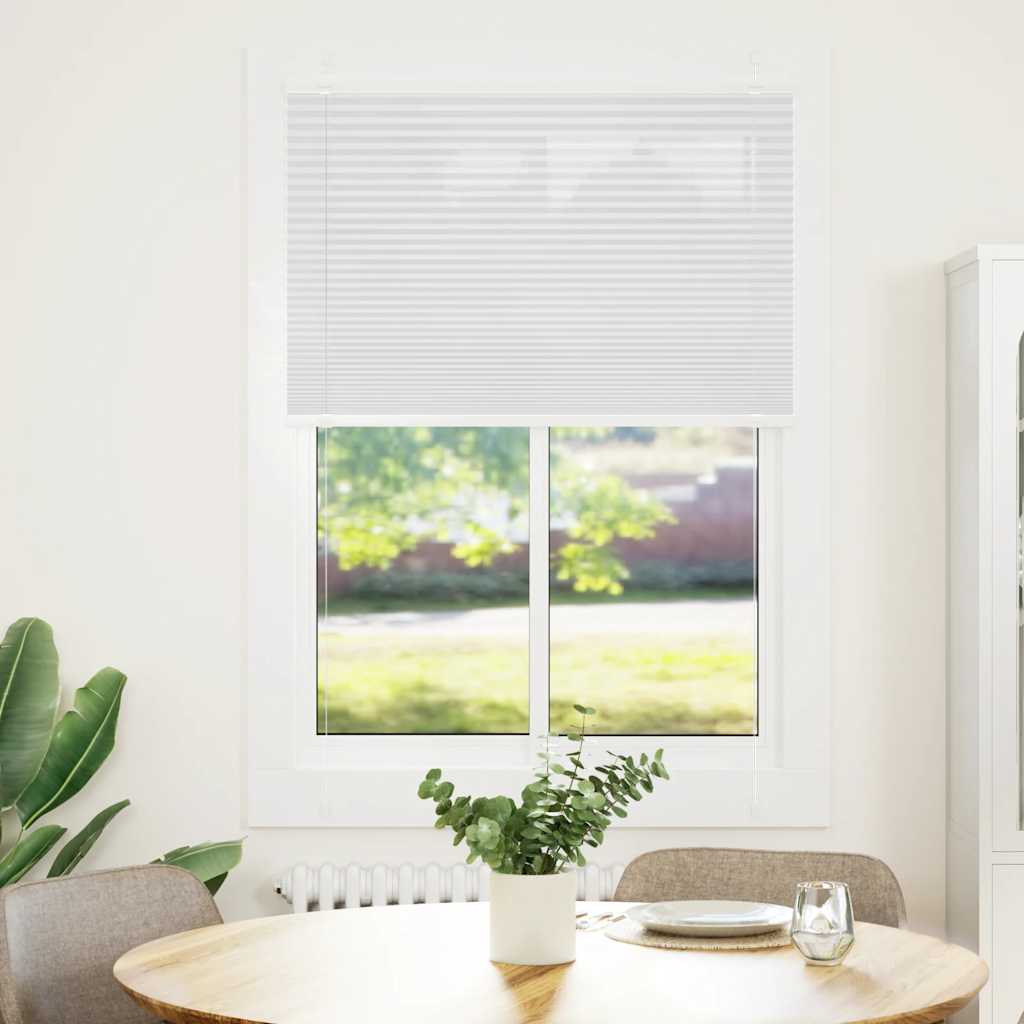 vidaXL Store plissé blanc 100x100 cm largeur du tissu 99,4cm polyester