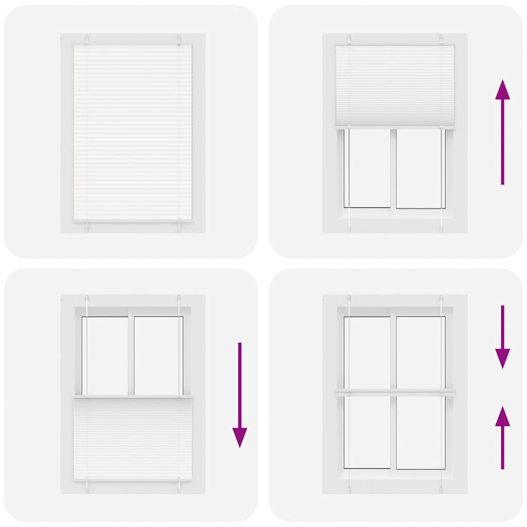 vidaXL Store plissé blanc 100x100 cm largeur du tissu 99,4cm polyester
