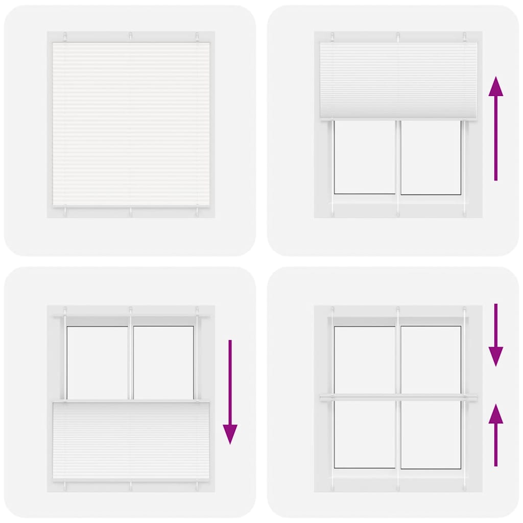 vidaXL Store plissé blanc 120x150cm largeur du tissu 119,4cm polyester