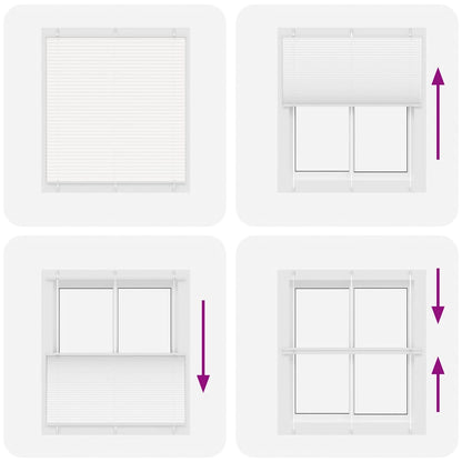 vidaXL Store plissé blanc 120x150cm largeur du tissu 119,4cm polyester