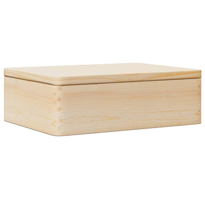 vidaXL Boîte en bois avec couvercle 40x30x13 cm bois de pin massif