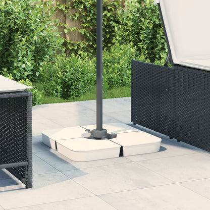 vidaXL Ensemble de base de parasol pour parasols à pied croisé 4pcs PP
