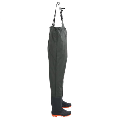 vidaXL Cuissardes avec bottes vert foncé taille 38