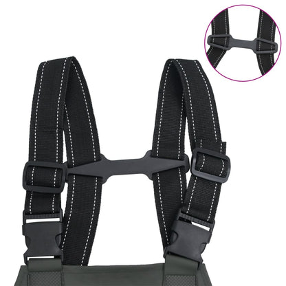 vidaXL Cuissardes avec bottes vert foncé taille 38
