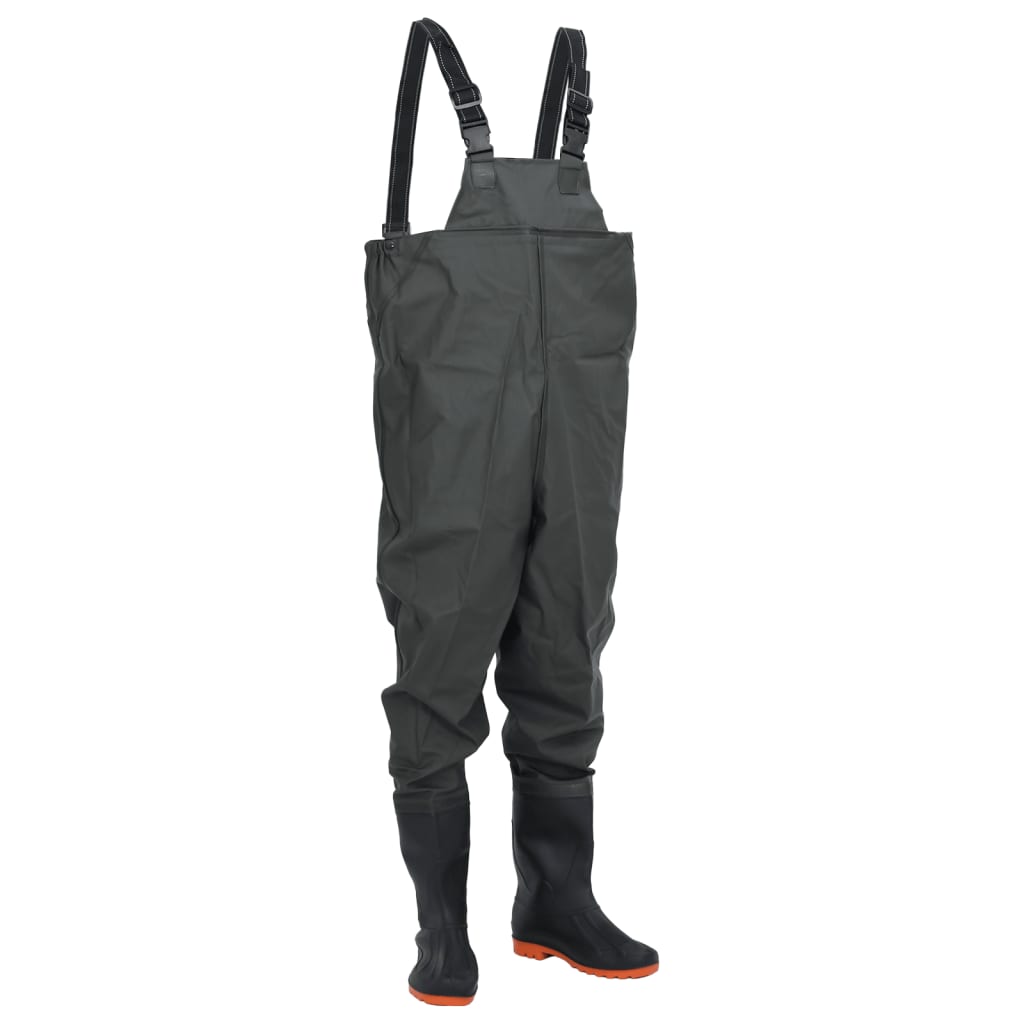 vidaXL Cuissardes avec bottes vert foncé taille 39
