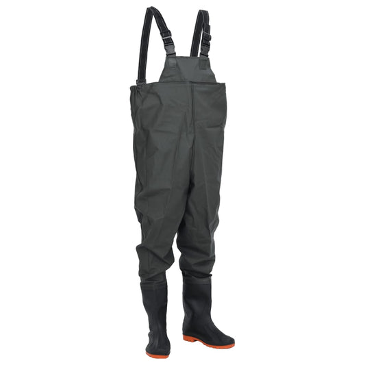 vidaXL Cuissardes avec bottes vert foncé taille 39