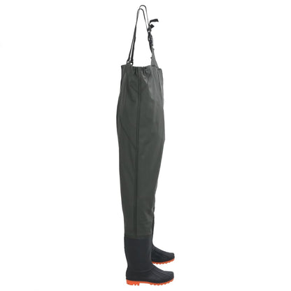 vidaXL Cuissardes avec bottes vert foncé taille 39