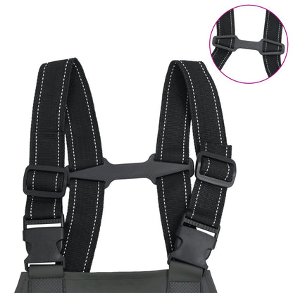 vidaXL Cuissardes avec bottes vert foncé taille 39